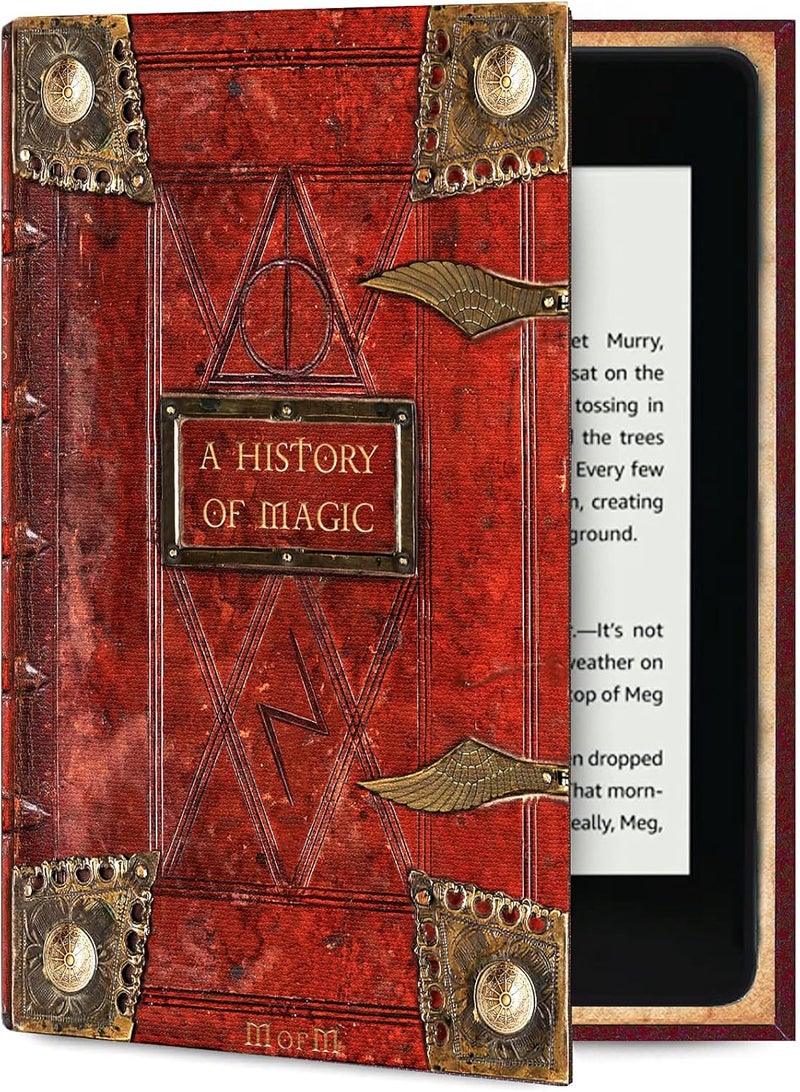 KleverCase Universal Book Cover for eReader Devices with 6 to 6.8 Inch Screen. Works with kobo, Nook, Kindle, Kindle Paperwhite, Sony, storytel and More. (History of Magic) - Image 1